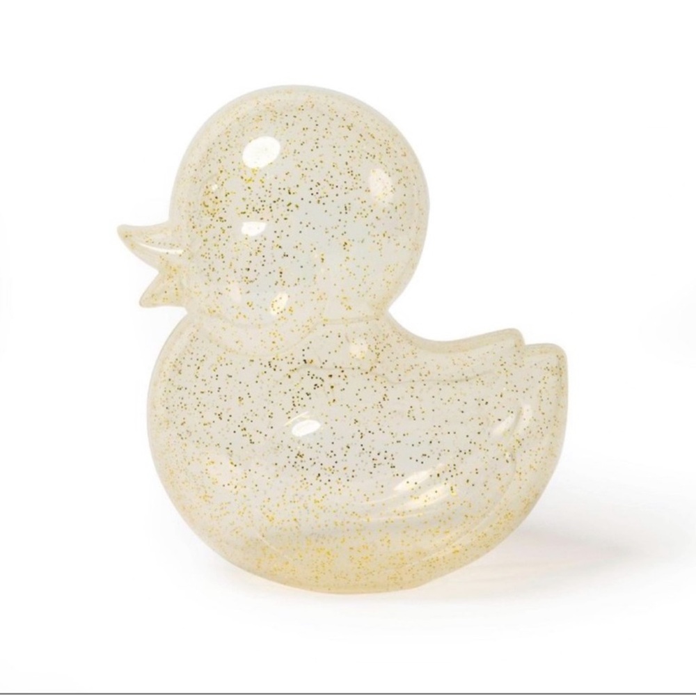 New Target Bullseye 7" Fillable Duck- clear w/gold specks